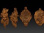 Bronze souvenirs. Statuettes, thimbles, trinkets, keychains.