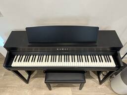 Kawai CA49 digitale piano met bijpassende bank (satijnzwart)