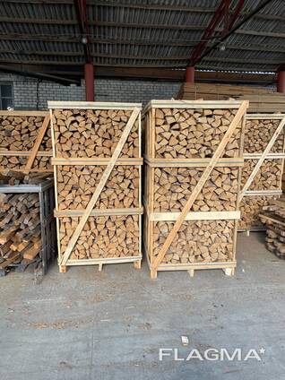 Kiln-Dried Birch Firewood in Wooden Boxes | KD Birch Logs in Crates