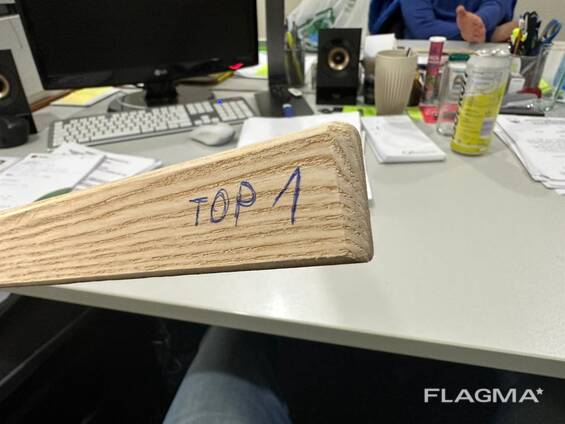 Solid oak and ash slats for beds.