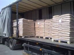 White wood pellets